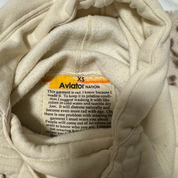 Aviator Nation Ninja hoodie XS vintage white - Picture 2 of 6